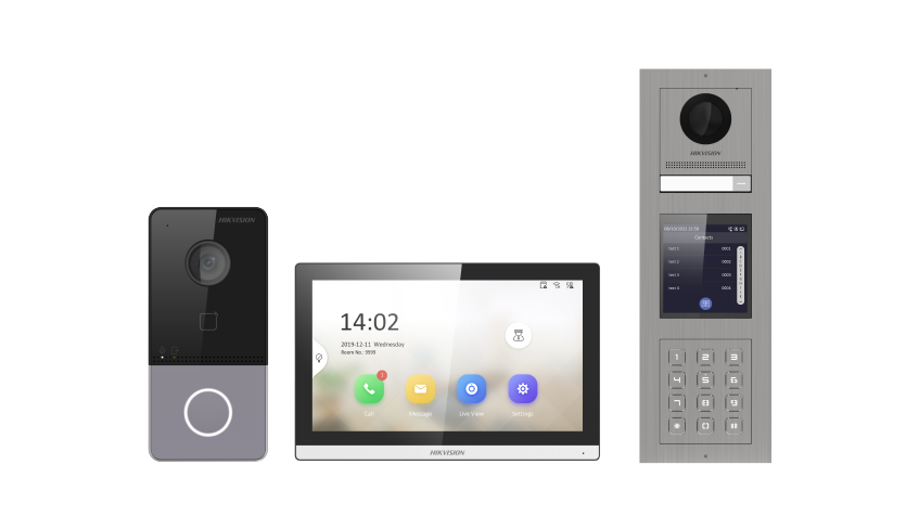 Hikvision videotelefon – monitor a dveřní stanice